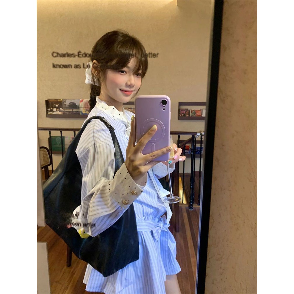 Abito camicia a maniche lunghe - Korean Style A Line Shirt Dress recensione e prezzo