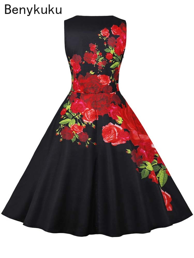Abito estivo vintage anni '50  - French Vintage Floral Midi Dress recensione e prezzo